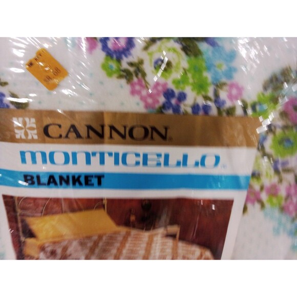 Cannon Vintage New In Original Package 72x90 Floral Blanket - Picture 11 of 12